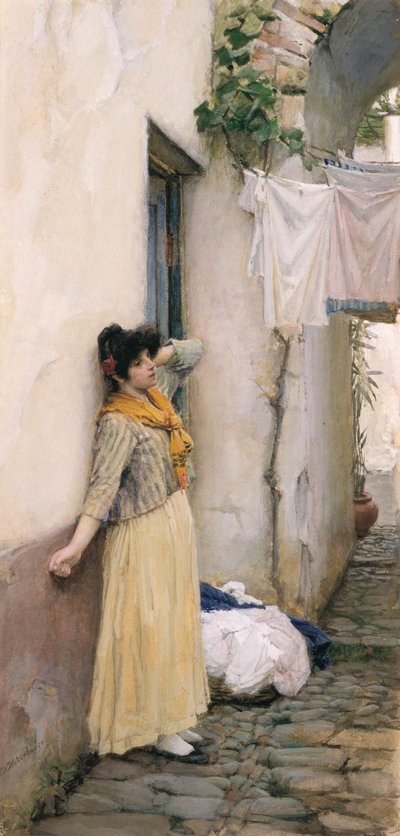 Italian Girl by John William Waterhouse